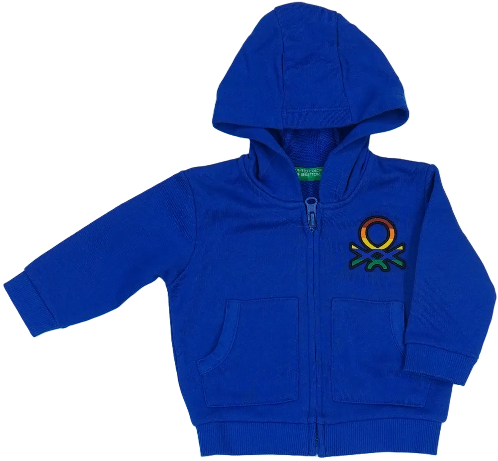 Kék Benetton Kapucnis pulóver EU 68 / UK 3-6 hónap / US 3-6 hónap