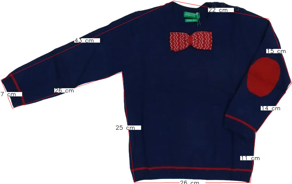 Kék Benetton Kötött pulcsi EU 98 / UK 3 év / US 3T