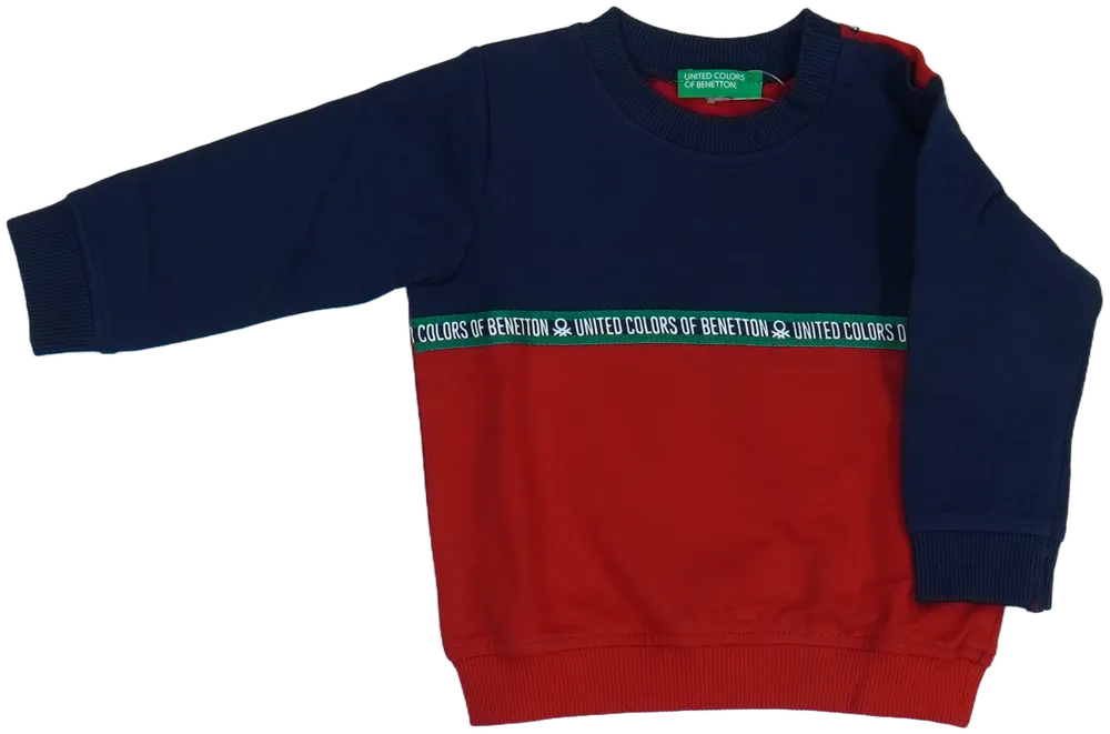 Piros Benetton Pulóver EU 74 / UK 6-9 hónap / US 6-9 hónap