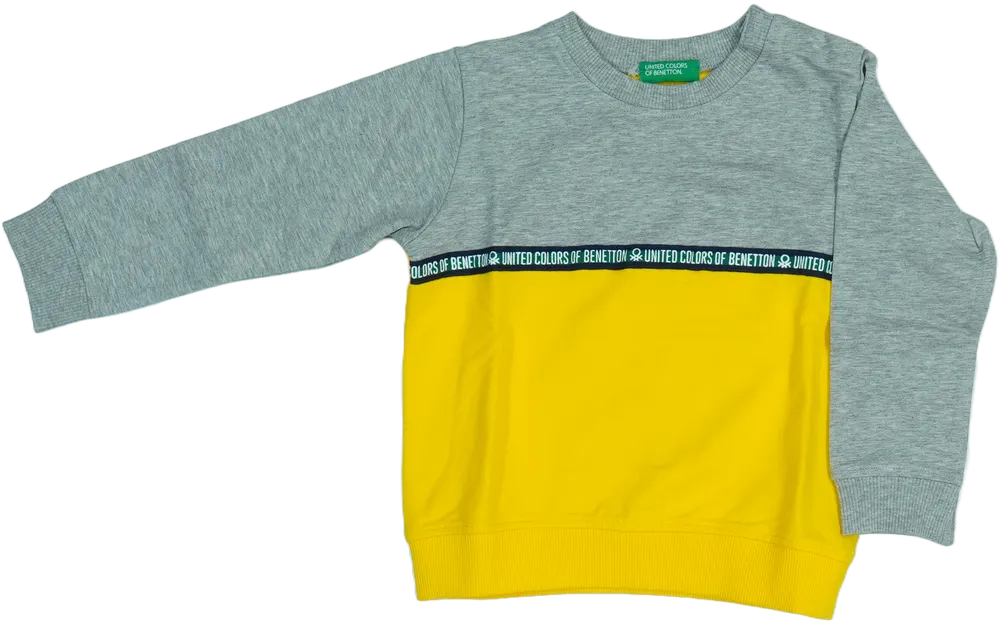 Sárga Benetton Pulóver EU 92 / UK 2 év / US 2T