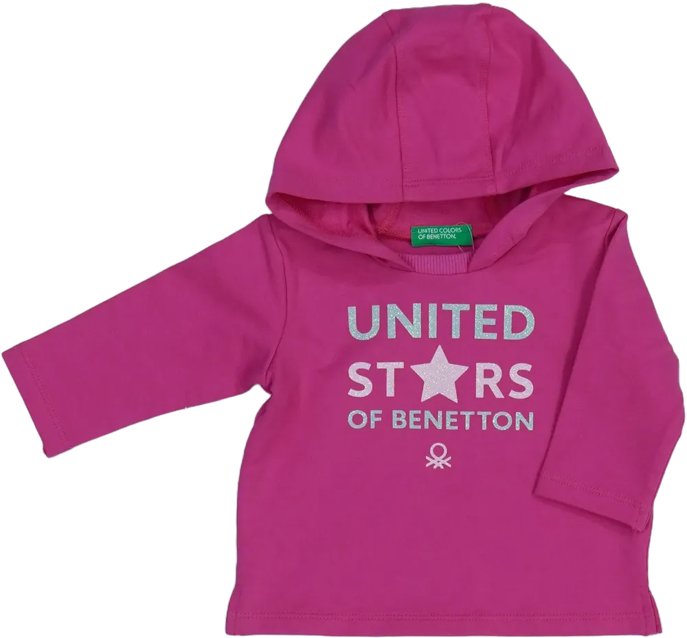 Rózsaszín Benetton Kapucnis pulóver EU 74 / UK 6-9 hónap / US 6-9 hónap