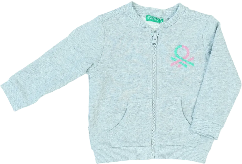 Szürke Benetton Pulóver EU 80 / UK 9-12 hónap / US 12 hónap