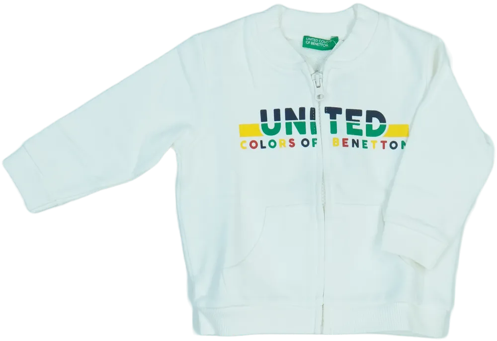 Fehér Benetton Pulóver EU 80 / UK 9-12 hónap / US 12 hónap