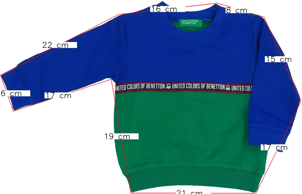 Zöld Benetton Pulóver EU 68 / UK 3-6 hónap / US 3-6 hónap