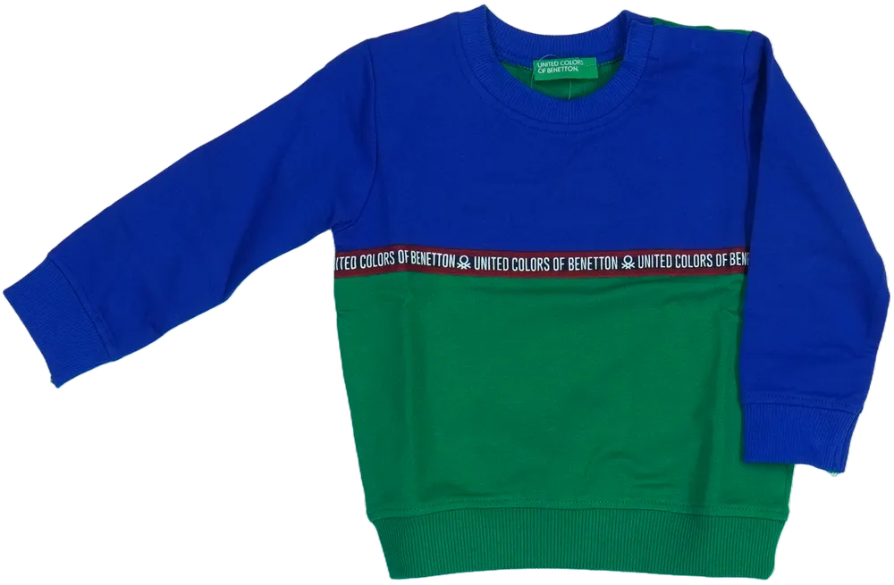 Zöld Benetton Pulóver EU 80 / UK 9-12 hónap / US 12 hónap