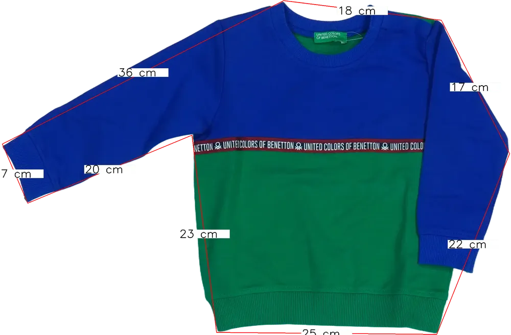 Zöld Benetton Pulóver EU 86 / UK 12-18 hónap / US 18 hónap