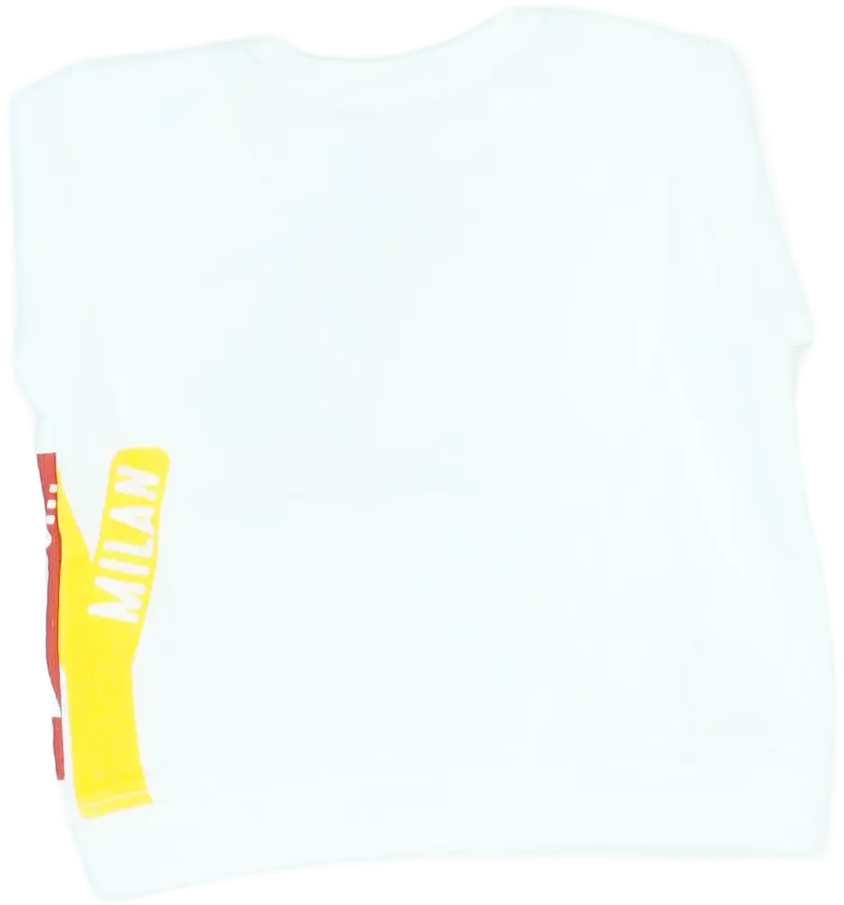 Fehér Benetton Hosszú ujjú felső EU 68 / UK 3-6 hónap / US 3-6 hónap