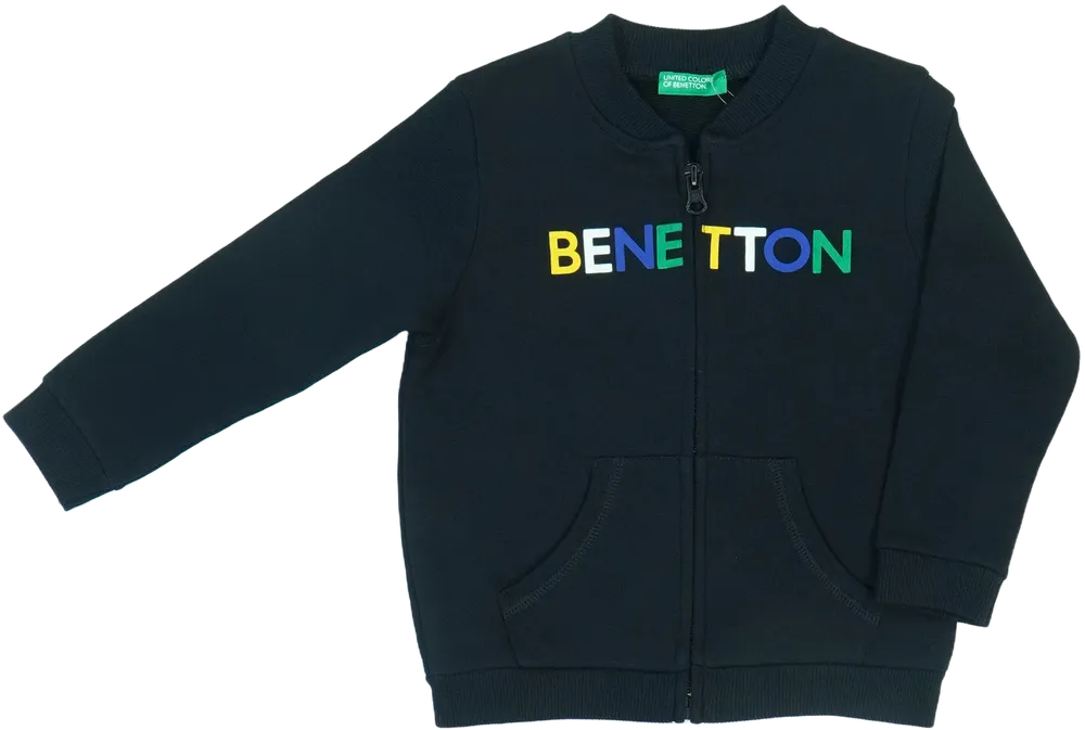 Fekete Benetton Pulóver EU 92 / UK 2 év / US 2T