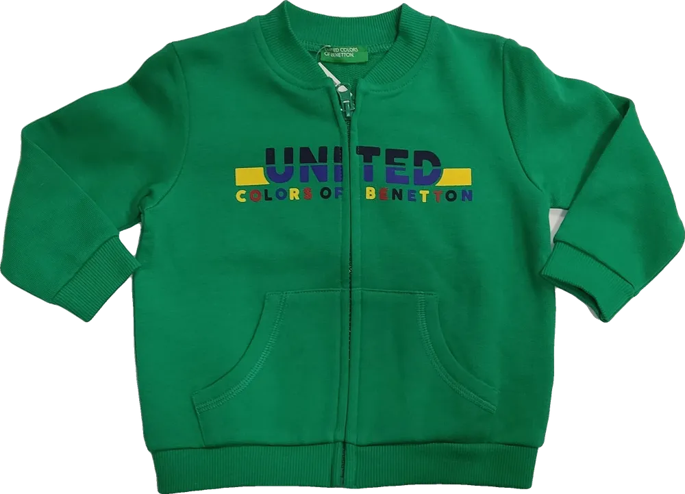 Zöld Benetton Pulóver EU 80 / UK 9-12 hónap / US 12 hónap