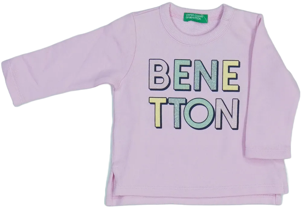 Rózsaszín Benetton Pulóver EU 68 / UK 3-6 hónap / US 3-6 hónap