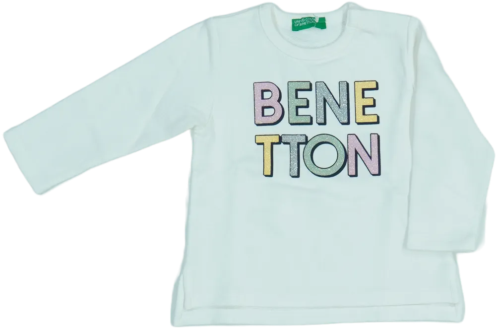 Fehér Benetton Pulóver EU 80 / UK 9-12 hónap / US 12 hónap
