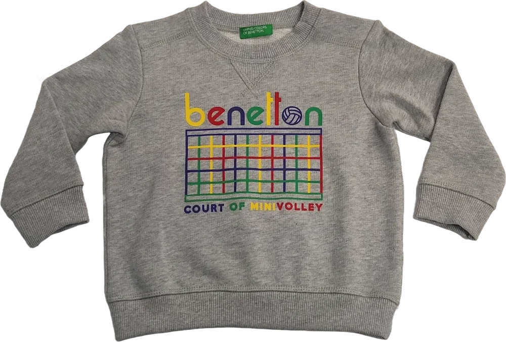 Szürke Benetton Pulóver EU 80 / UK 9-12 hónap / US 12 hónap