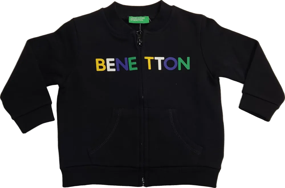 Fekete Benetton Pulóver EU 74 / UK 6-9 hónap / US 6-9 hónap