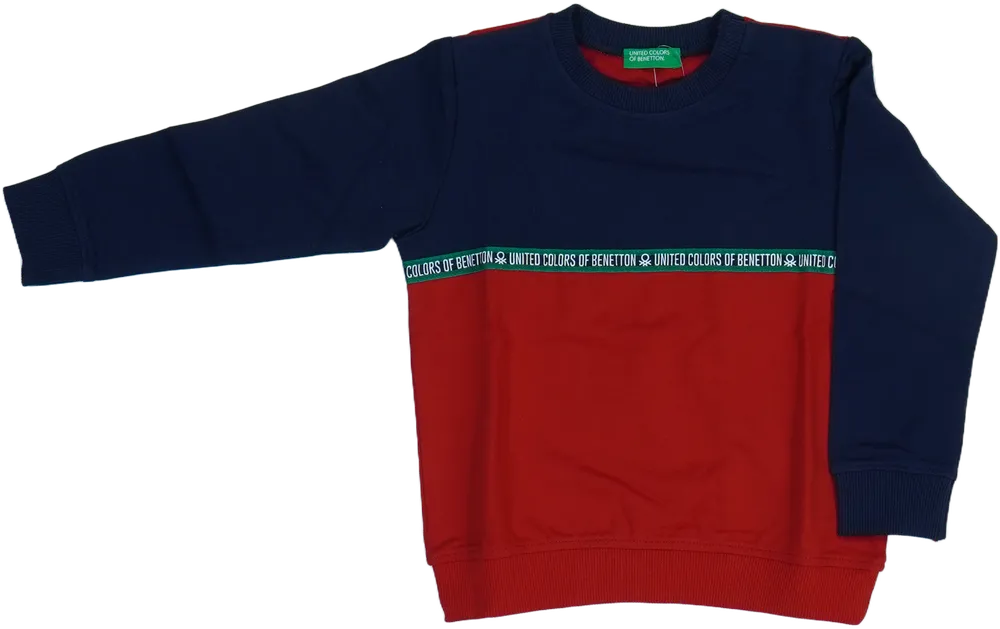 Piros Benetton Pulóver EU 98 / UK 3 év / US 3T