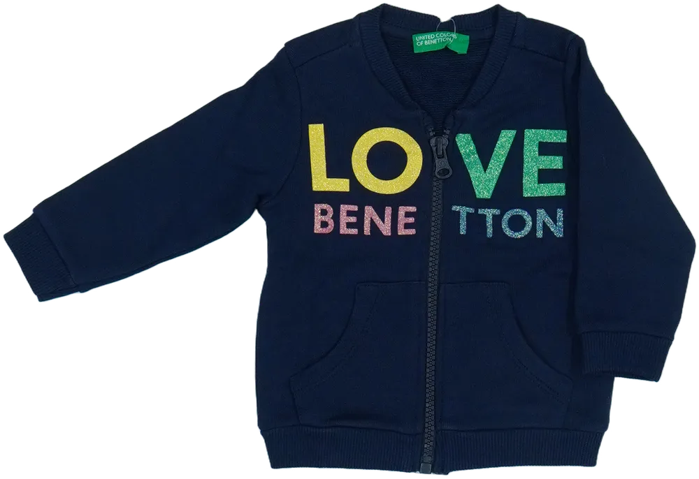 Kék Benetton Pulóver EU 68 / UK 3-6 hónap / US 3-6 hónap