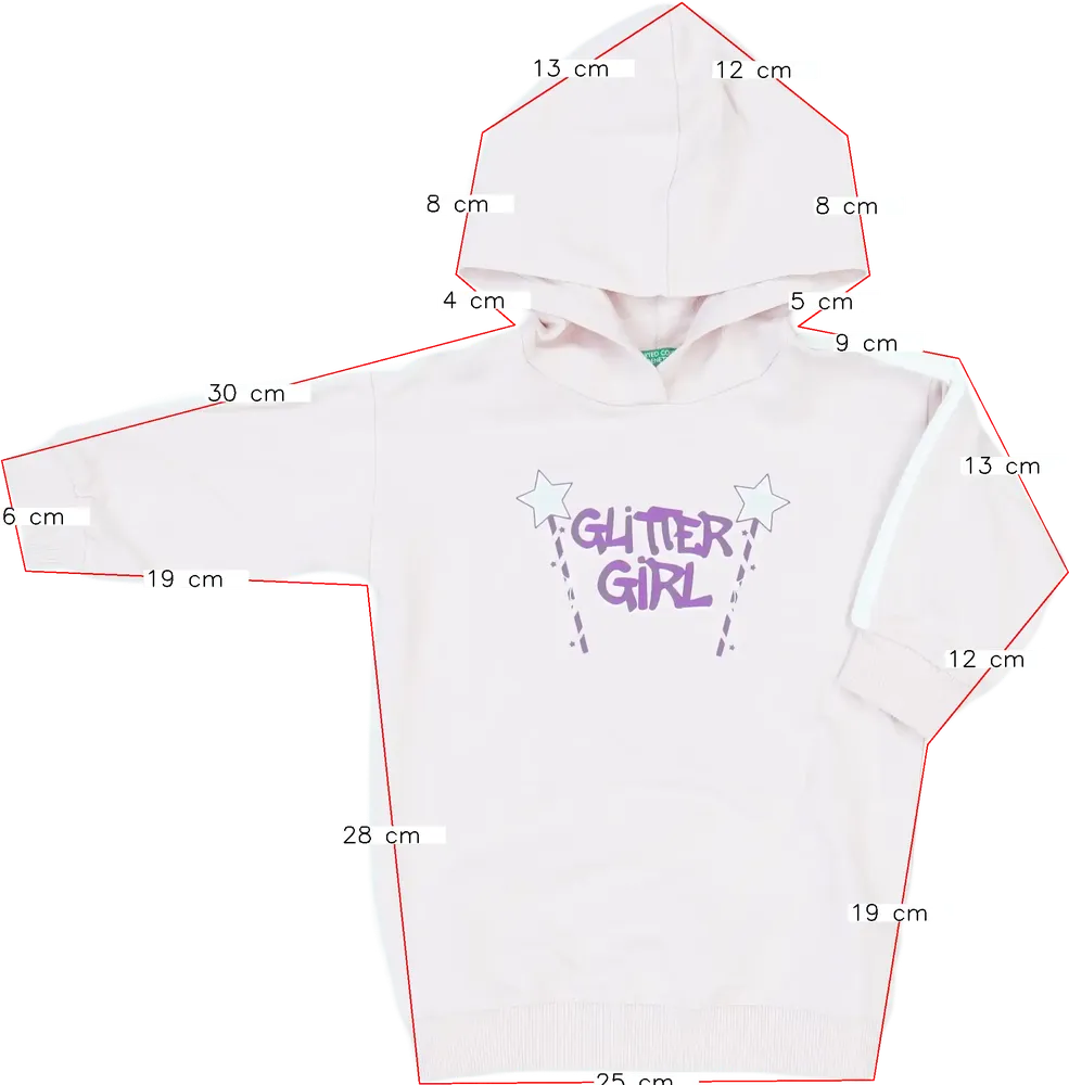 Rózsaszín Benetton Kapucnis pulóver EU 80 / UK 9-12 hónap / US 12 hónap