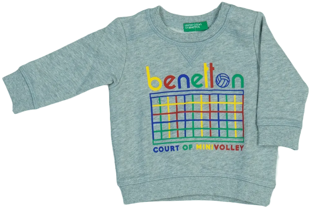 Szürke Benetton Pulóver EU 68 / UK 3-6 hónap / US 3-6 hónap