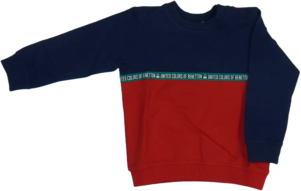 Piros Benetton Pulóver EU 92 / UK 2 év / US 2T