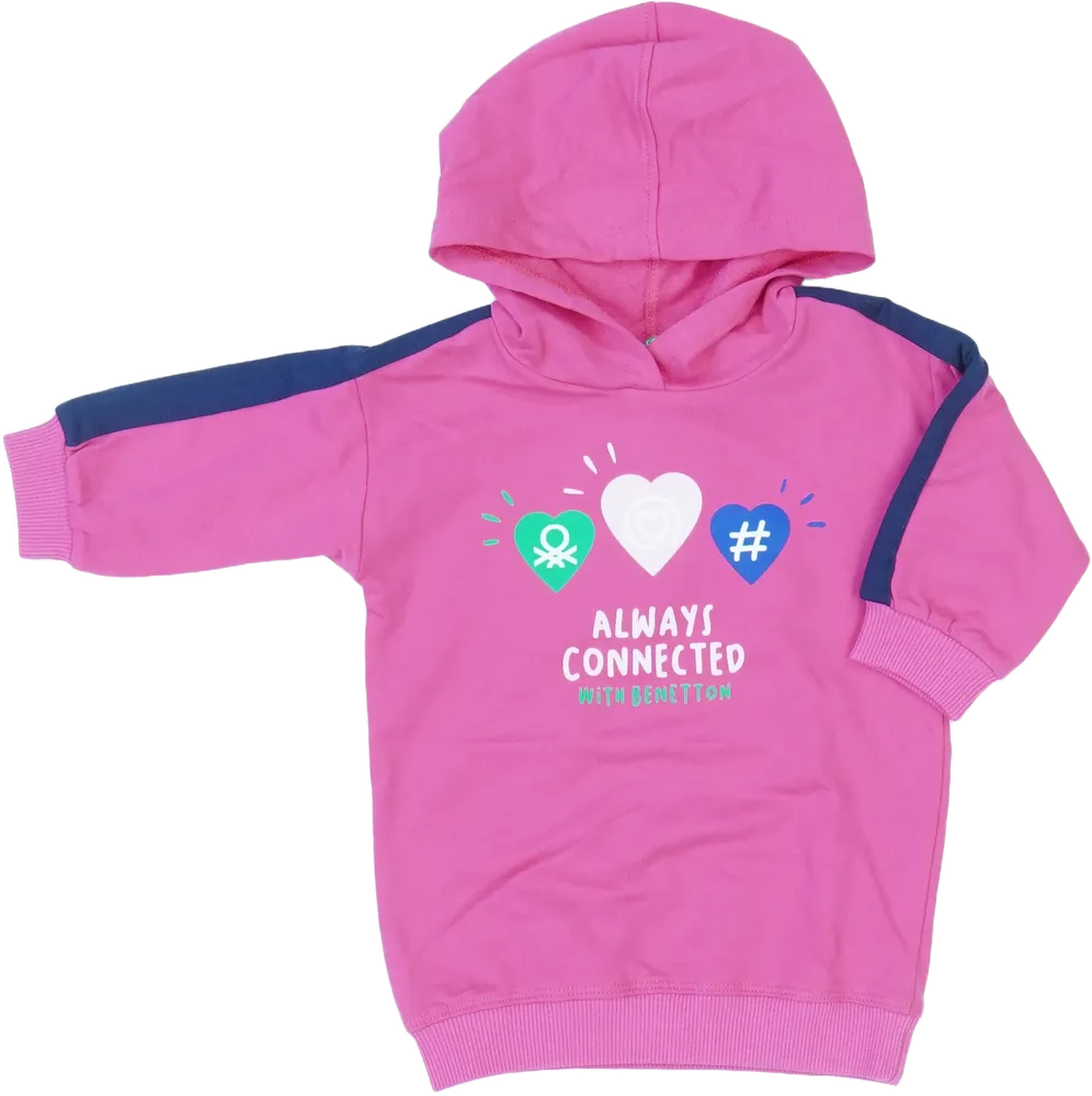 Rózsaszín Benetton Kapucnis pulóver EU 68 / UK 3-6 hónap / US 3-6 hónap