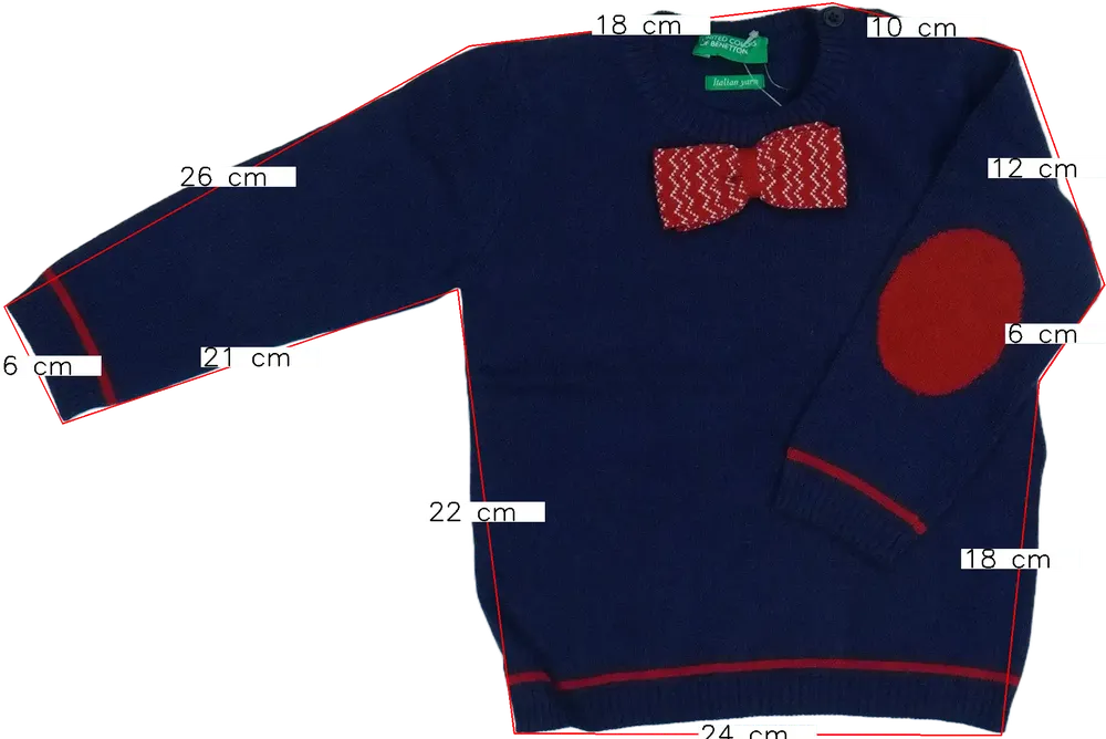 Kék Benetton Kötött pulcsi EU 86 / UK 12-18 hónap / US 18 hónap