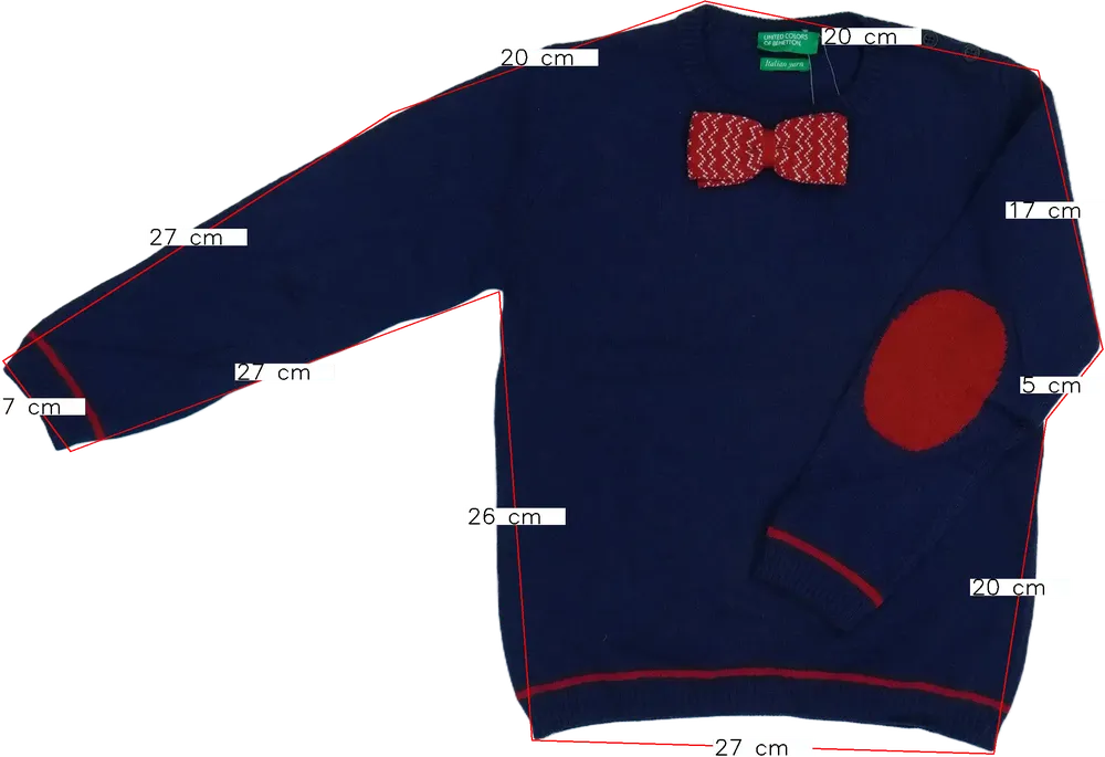 Kék Benetton Kötött pulcsi EU 104 / UK 4 év / US 4T/XS