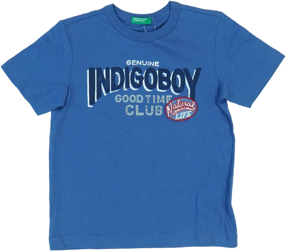 Kék Benetton Póló EU 104 / UK 4 év / US 4T/XS