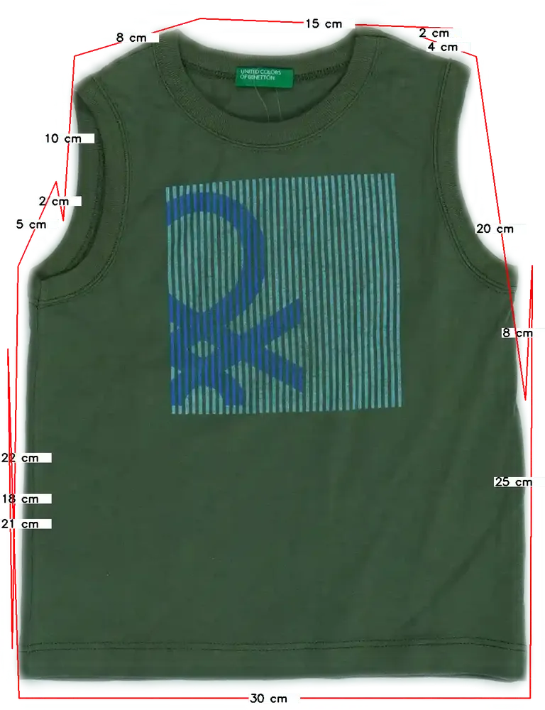 Zöld Benetton Fiú / Férfi atléta EU 92 / UK 2 év / US 2T