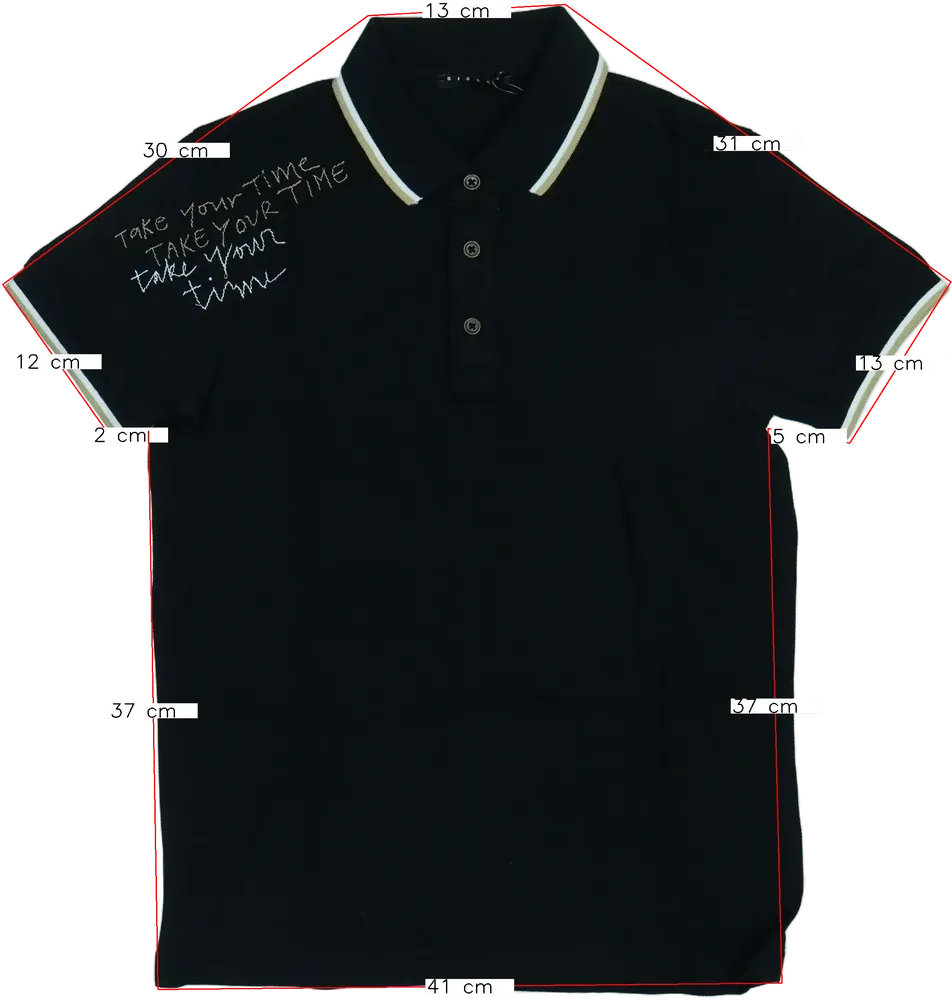 Fekete Sisley Galléros póló EU 146 / UK 11 év / US 12 év/L