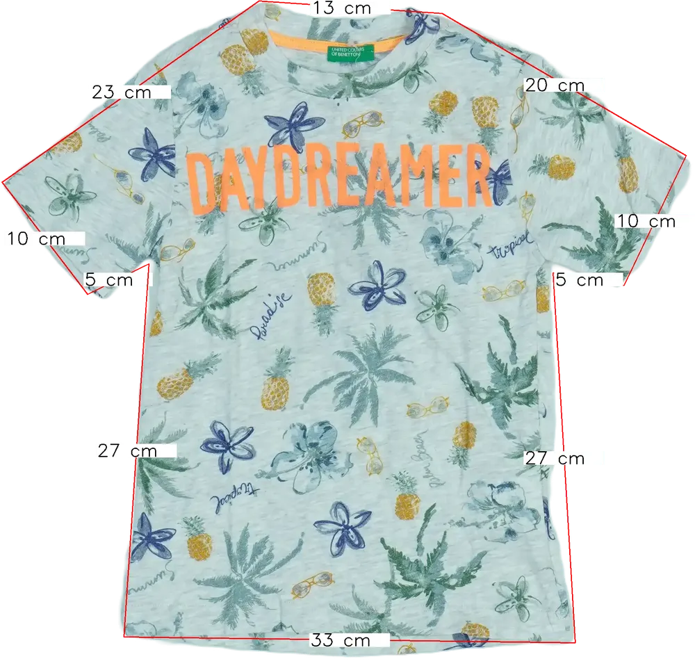 Szürke Benetton Póló EU 110 / UK 5 év / US 5 év/XS