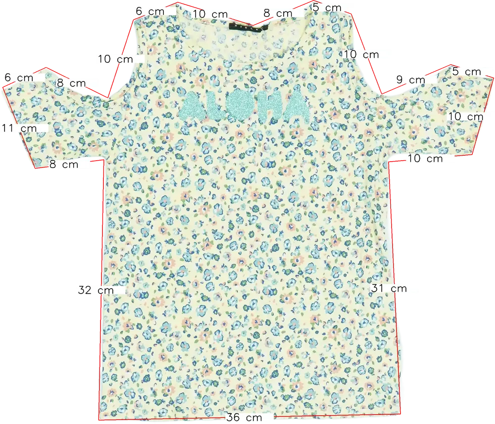 Sárga Sisley Póló EU 122 / UK 7 év / US 7 év/M