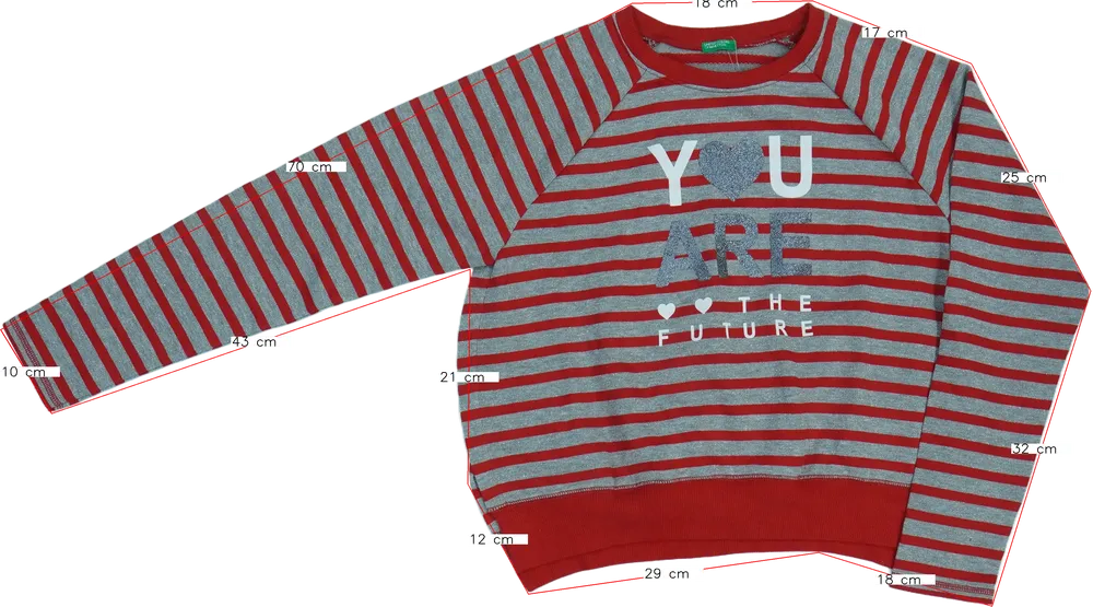 Ezüst Benetton Pulóver EU 152 / UK 12 év / US 12 év/L