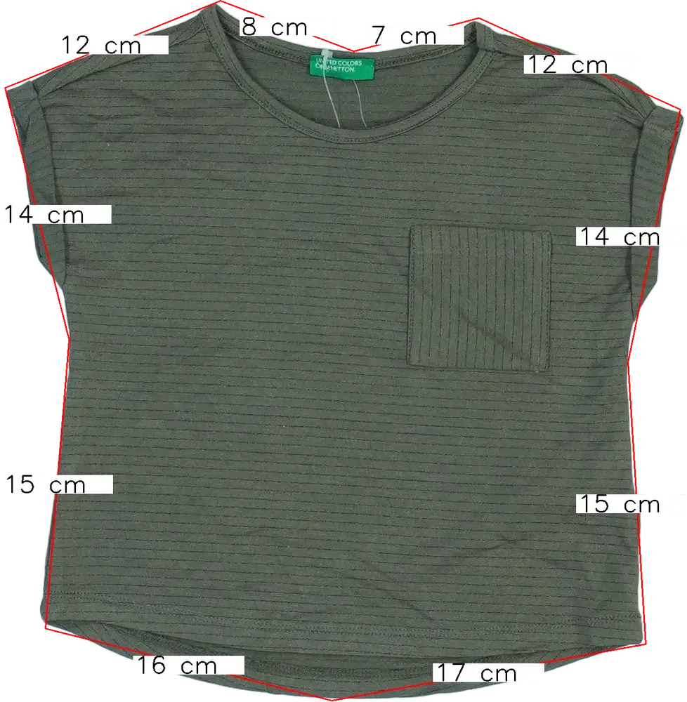Zöld Benetton Póló EU 86 / UK 12-18 hónap / US 18 hónap