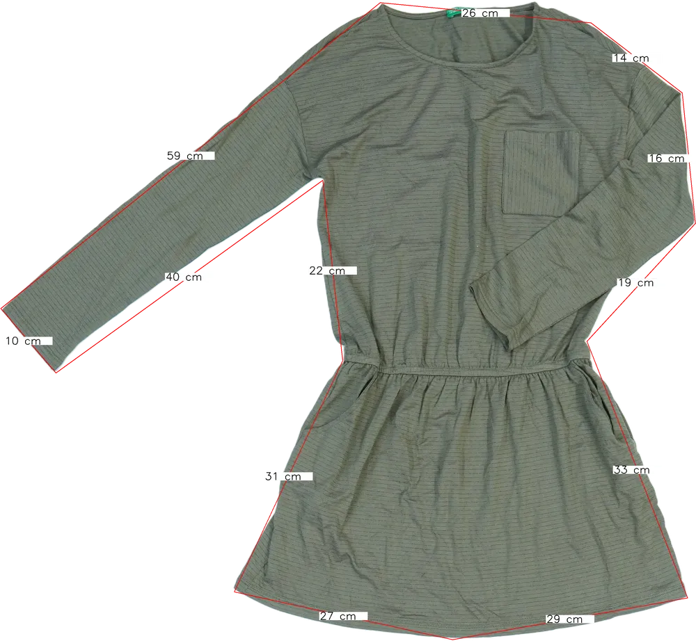 Zöld Benetton Ruha EU 146 / UK 11 év / US 12 év/L