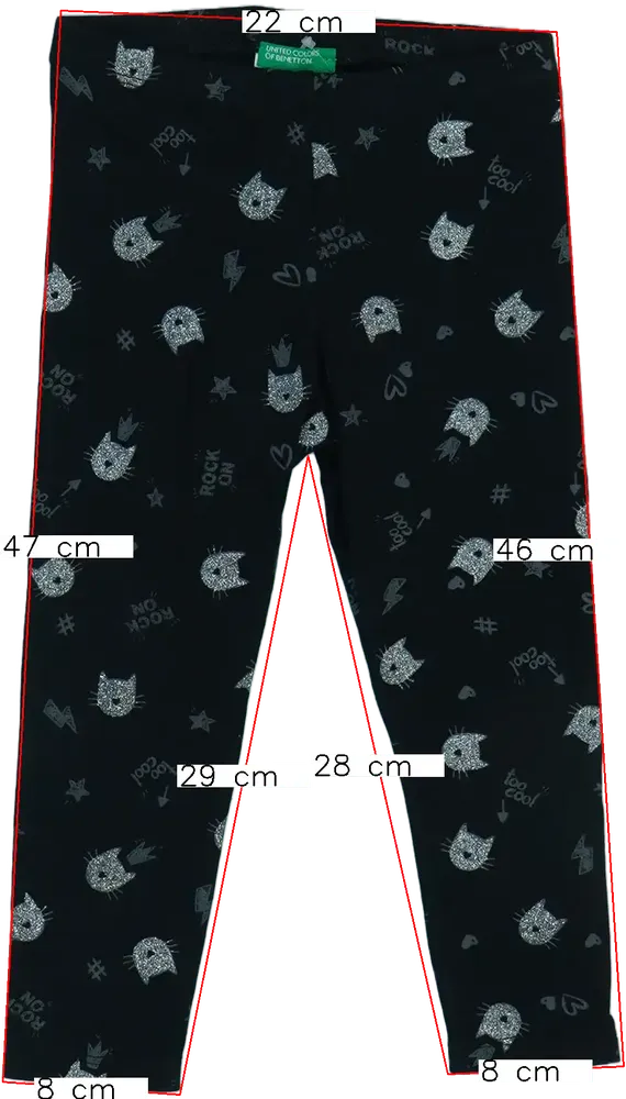 Fekete Benetton Leggings EU 92 / UK 2 év / US 2T