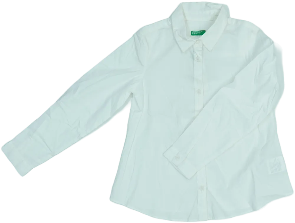 Fehér Benetton Blúz EU 122 / UK 7 év / US 7 év/M