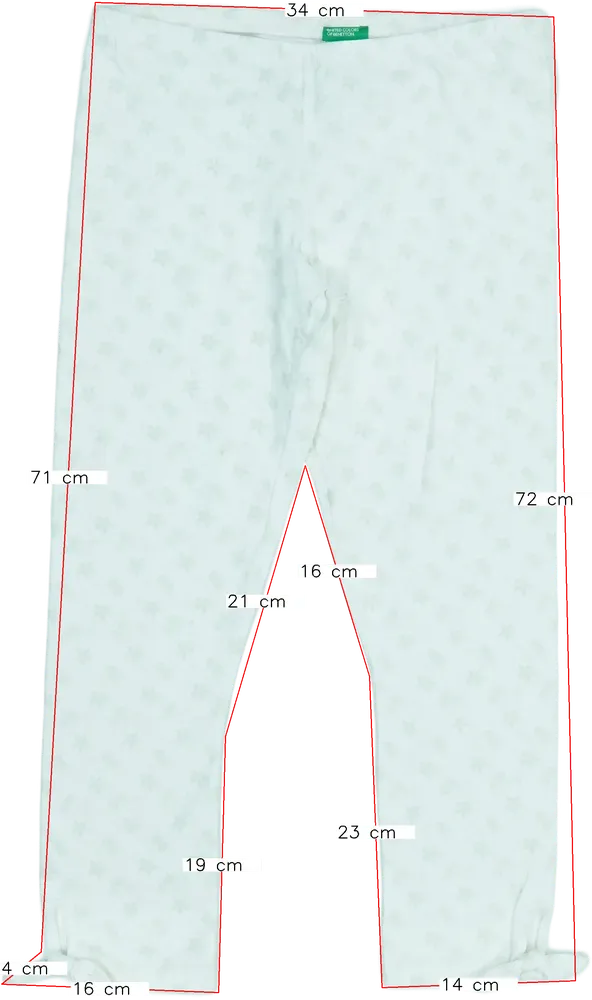 Fehér Benetton Leggings EU 164 / UK 14 év / US 14 év/XL