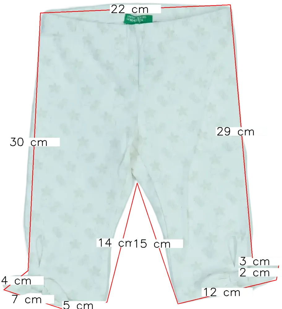Fehér Benetton Leggings EU 86 / UK 12-18 hónap / US 18 hónap