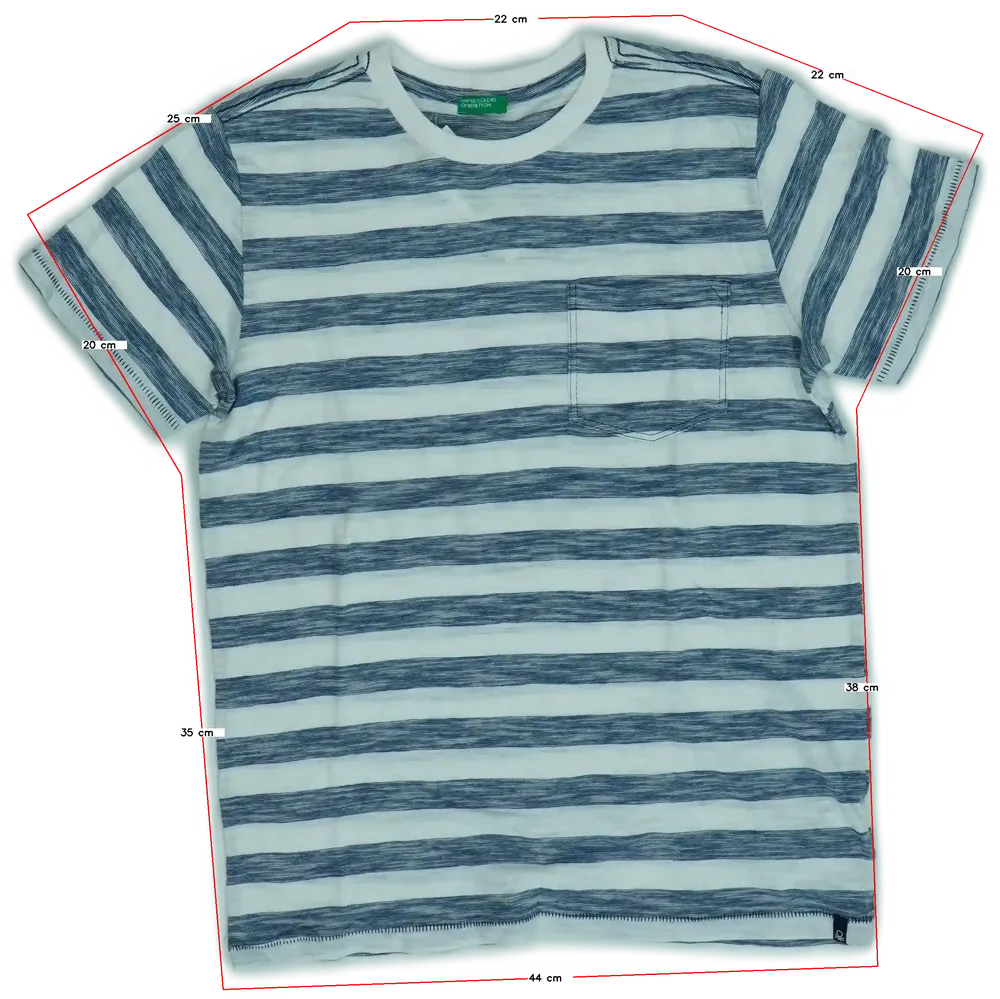 Fehér Benetton Póló EU 152 / UK 12 év / US 12 év/L