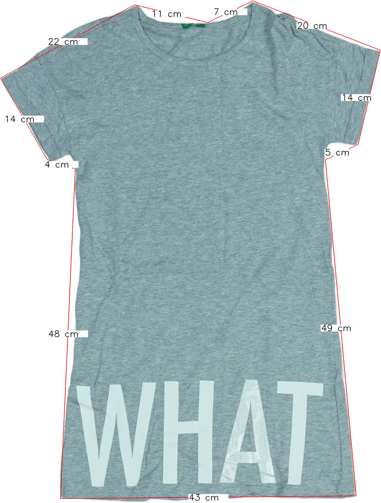 Szürke Benetton Ruha EU 128 / UK 8 év / US 8 év/M