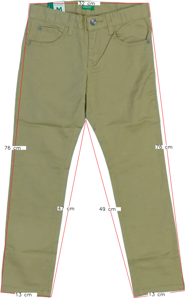 Barna Benetton Hosszúnadrág EU 128 / UK 8 év / US 8 év/M