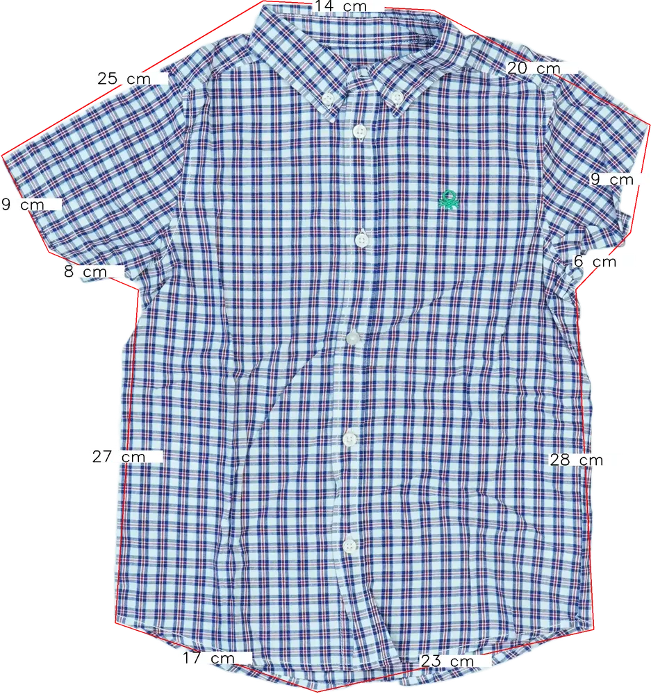 Többszínű Benetton Ing EU 122 / UK 7 év / US 7 év/M