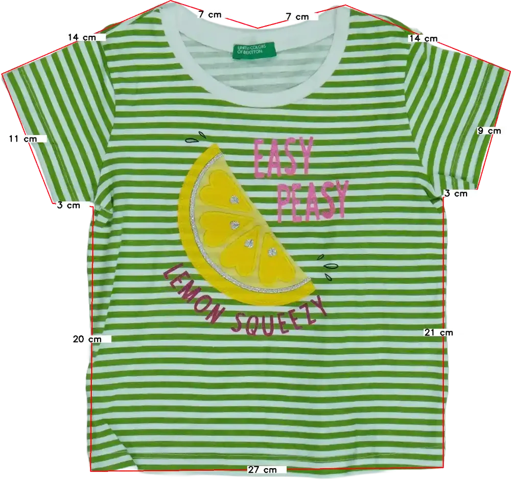 Fehér Benetton Póló EU 86 / UK 12-18 hónap / US 18 hónap