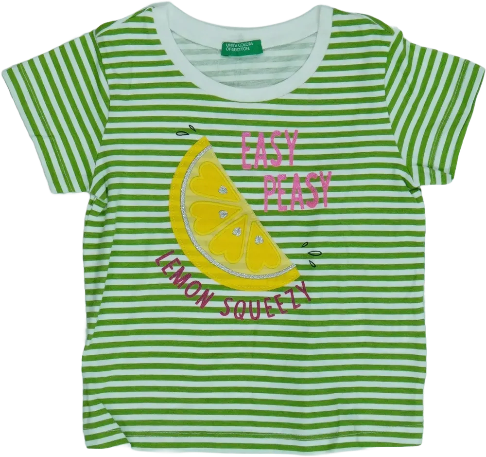 Fehér Benetton Póló EU 86 / UK 12-18 hónap / US 18 hónap