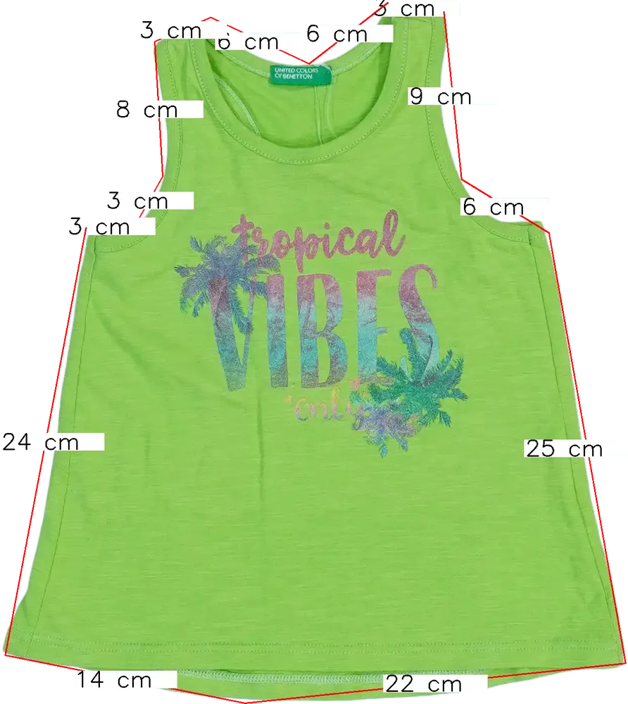 Zöld Benetton Tunika EU 80 / UK 9-12 hónap / US 12 hónap