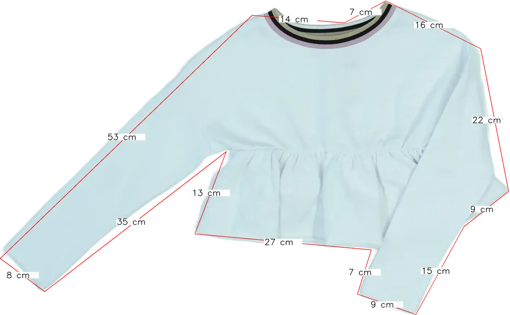 Fehér Sisley Hosszú ujjú felső EU 128 / UK 8 év / US 8 év/M