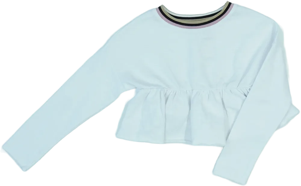 Fehér Sisley Hosszú ujjú felső EU 128 / UK 8 év / US 8 év/M