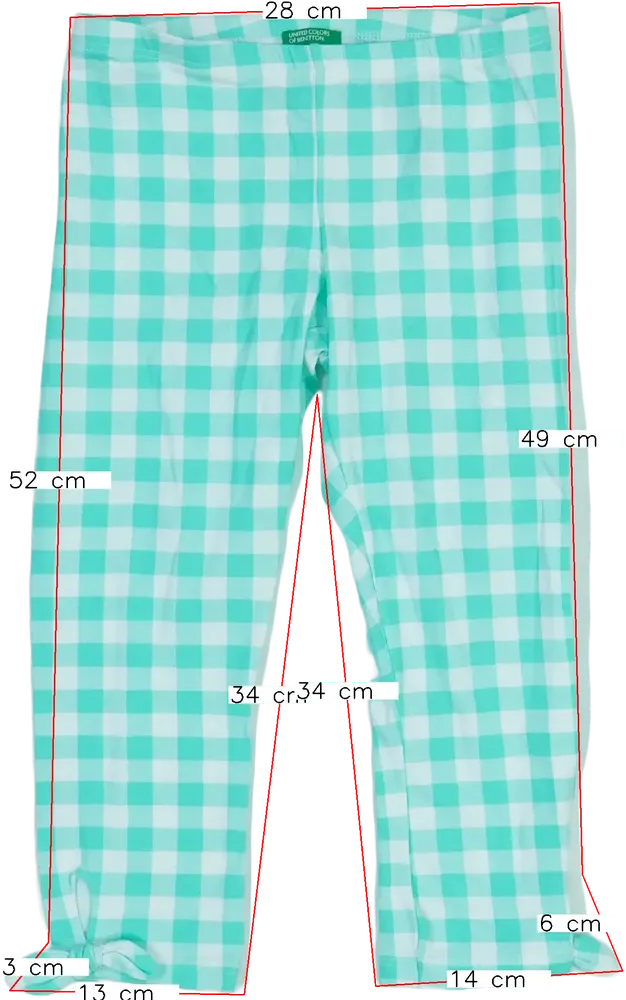 Zöld Benetton Leggings EU 128 / UK 8 év / US 8 év/M