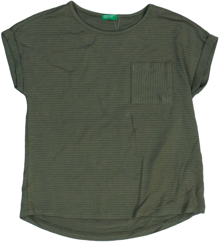 Zöld Benetton Póló EU 128 / UK 8 év / US 8 év/M