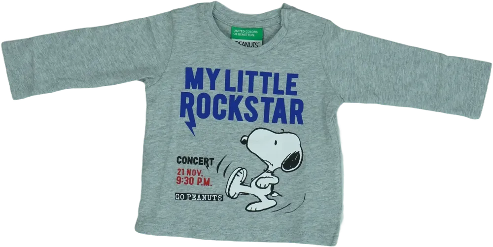 Szürke Benetton Hosszú ujjú felső EU 62 / UK 0-3 hónap / US 0-3 hónap