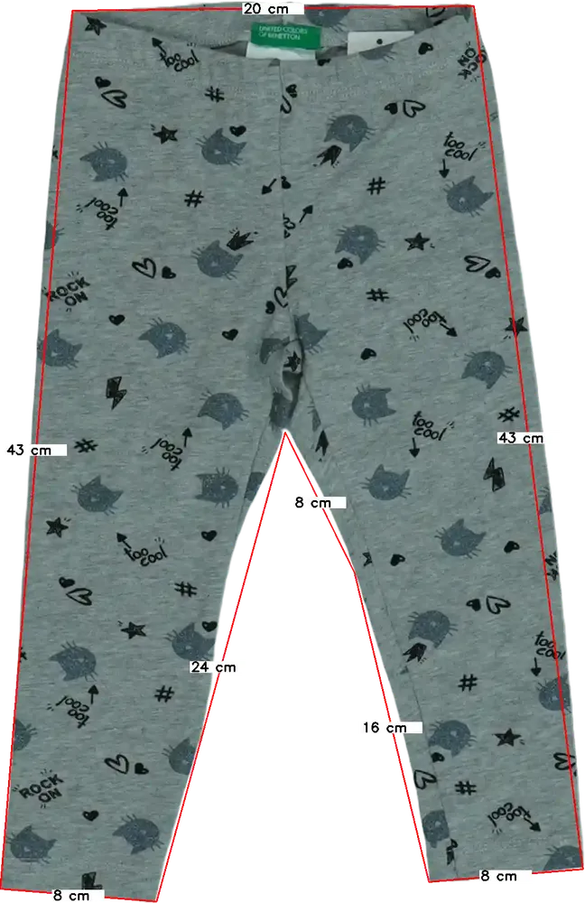 Szürke Benetton Leggings EU 80 / UK 9-12 hónap / US 12 hónap